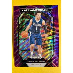 2024 Panini Prizm Draft Picks #7 Jalen Brunson All-American Purple Wave Prizm